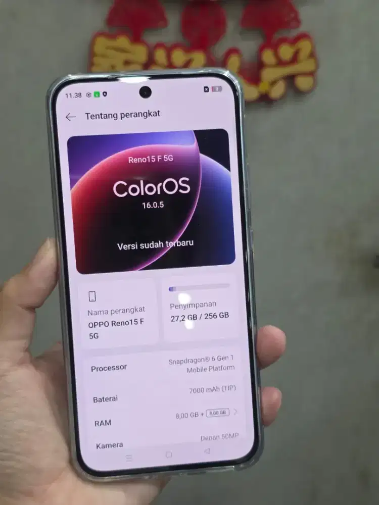 second oppo reno 15 f 8+8/256 GB
