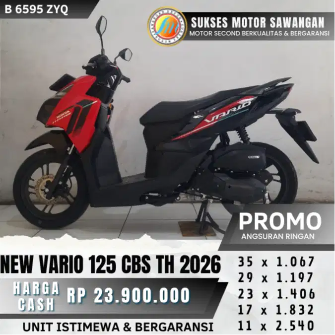 LIKE NEW VARIO 125 CBS TH 2026 MODEL BARU BISA CASH KREDIT BERGARANSI