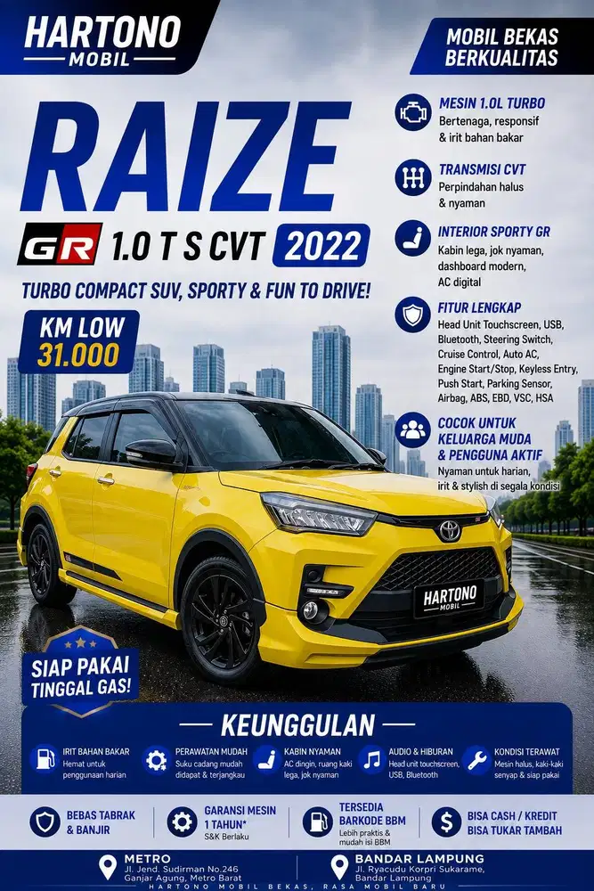 Raize 1.0 GR Turbo Two tone color 2022