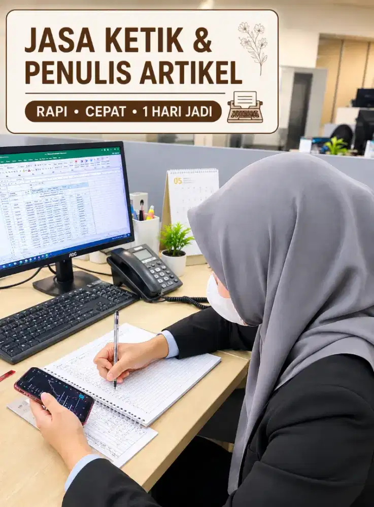 Jasa Ketik Cepat & Penulis Artikel - Rapi 1 Hari Jadi