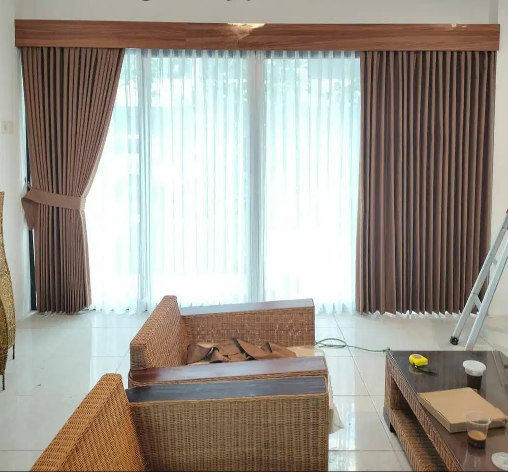 Gorden Vertikal/Vertical Blinds Roll/Roller Krey Wallpaper Dinding 3D
