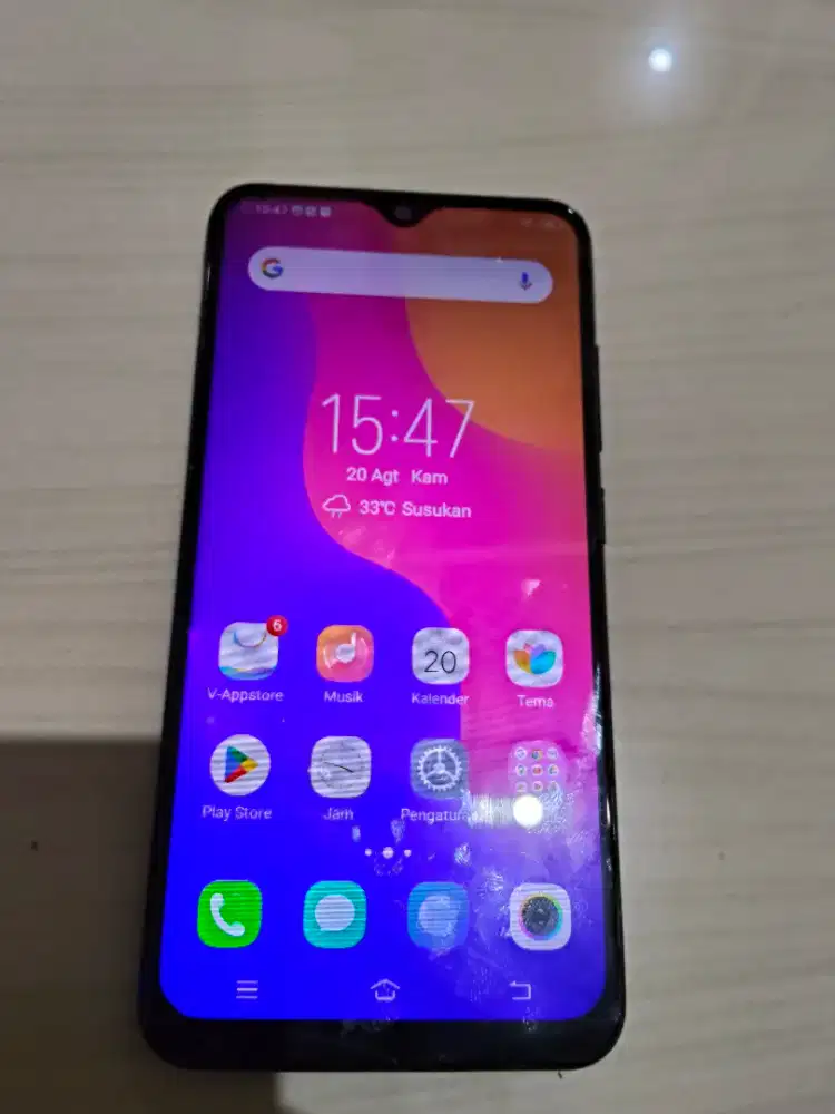 Vivo Y93 minus LCD ada garis