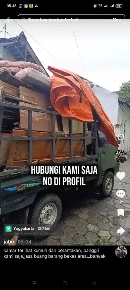 Jasa angkut buang barang