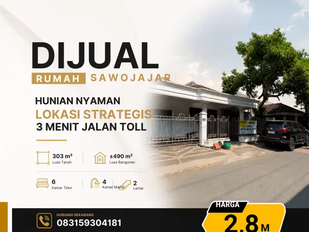Rumah Dijual Sawojajar 5 Menit ke Tol