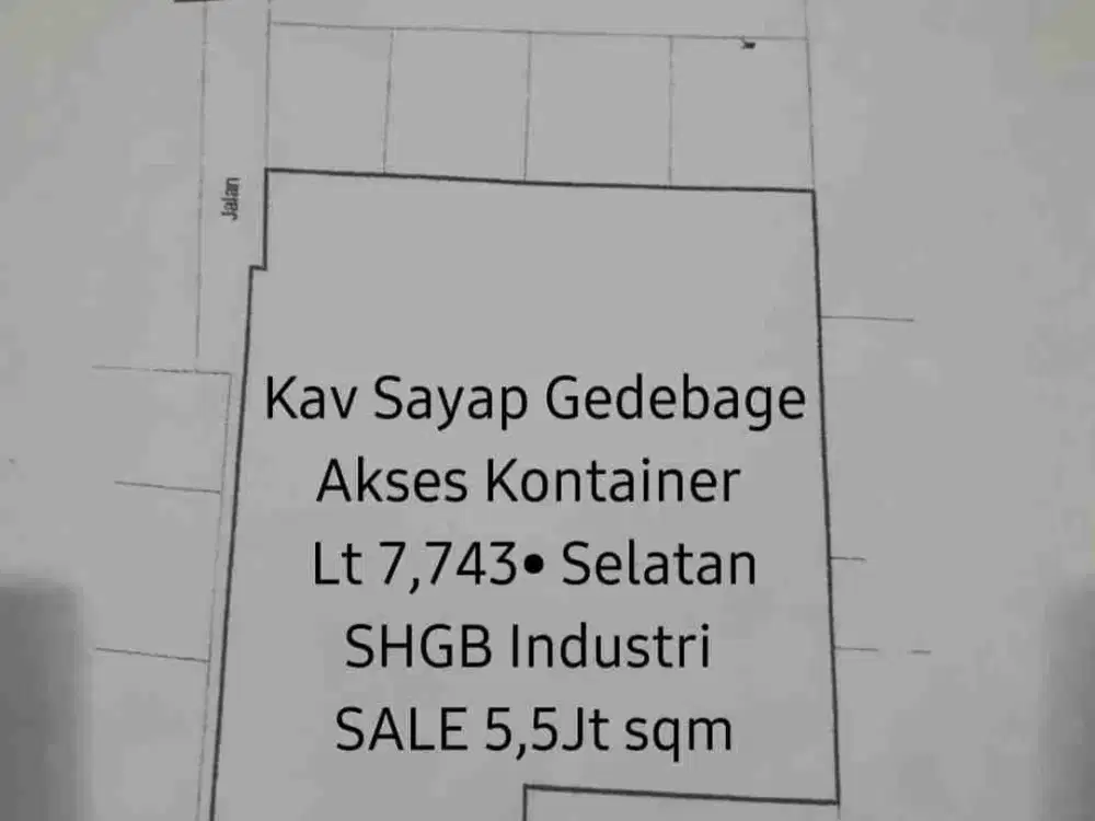 Kavling Industri Gedebage
