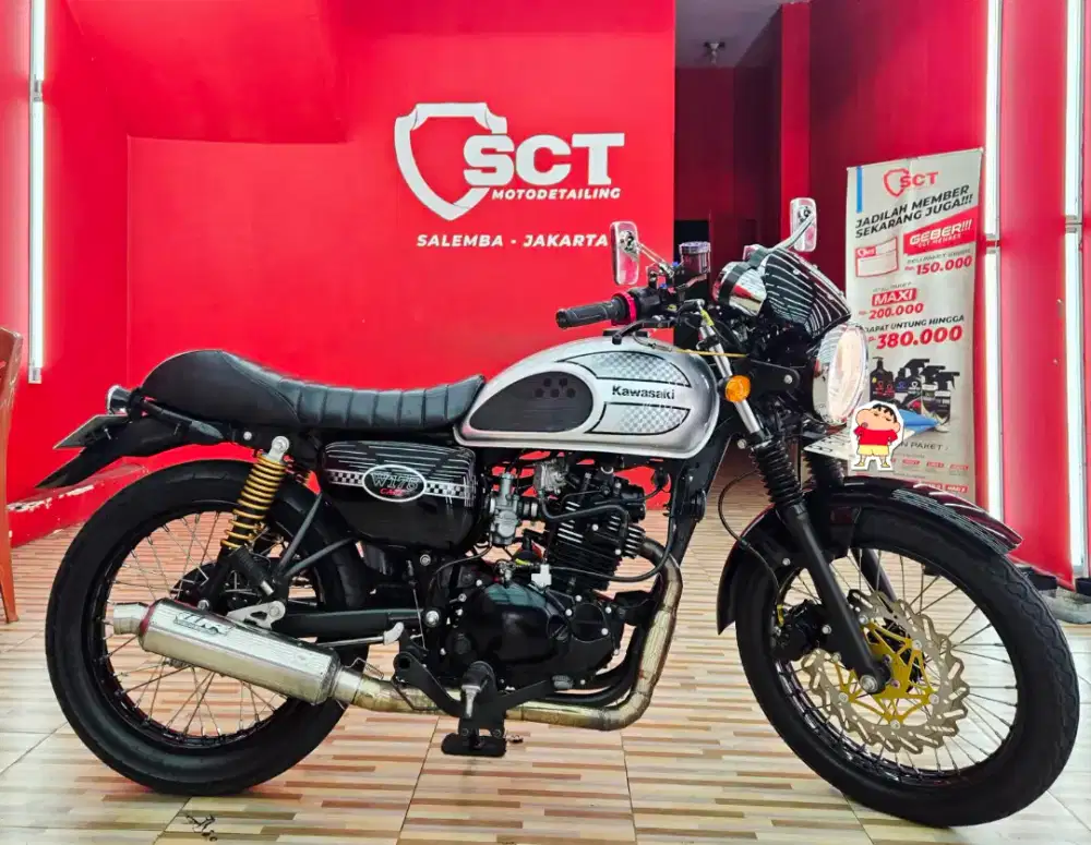 JualCpt90%LikeNew KM3Rb Modif 5 Jt KAWASAKI W175 2024 CAFE RACER
