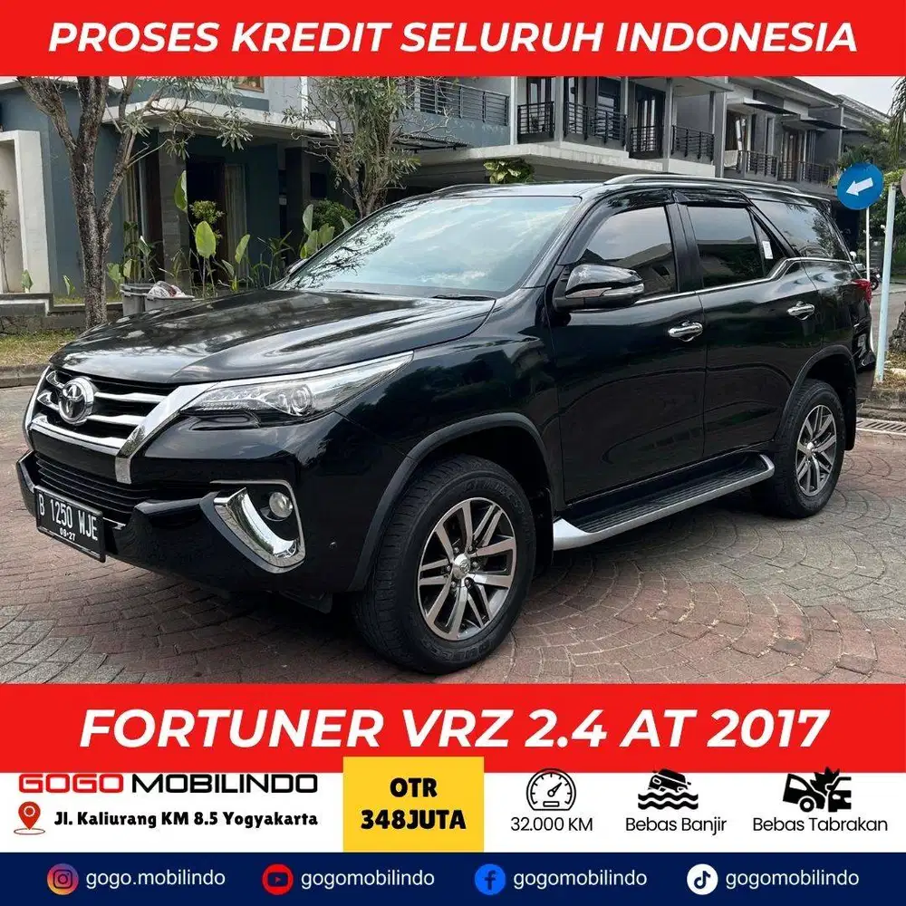 FORTUNER VRZ 2.4 AT 2017 km 32rb asli bs kredit dp minim