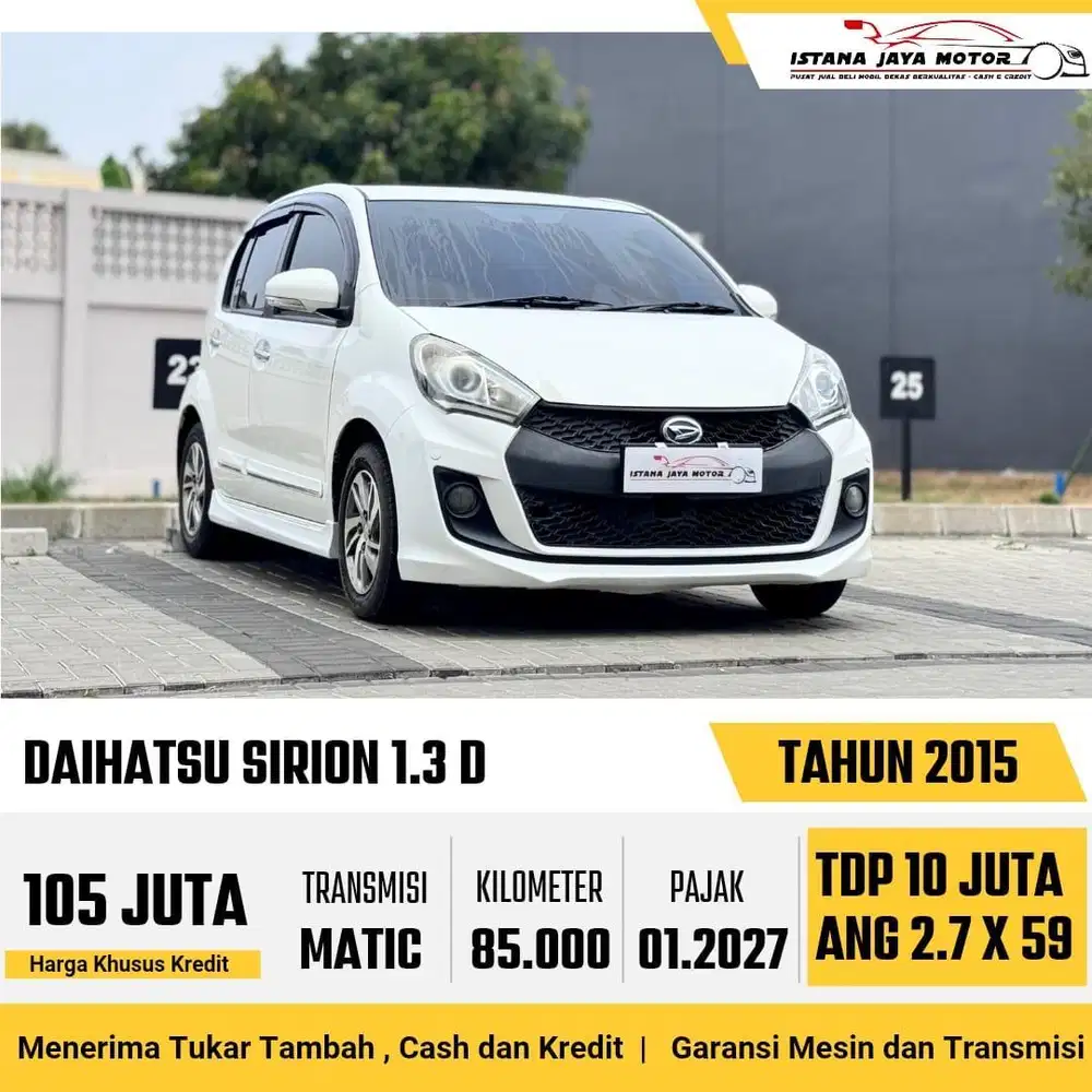 [LOW KM] Daihatsu Sirion D 1.3 Automatic 2015 Putih