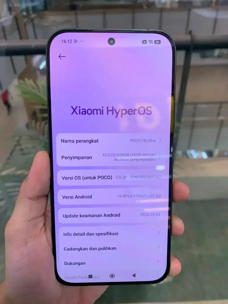 Poco f8 ultra 16/512gb lengkap