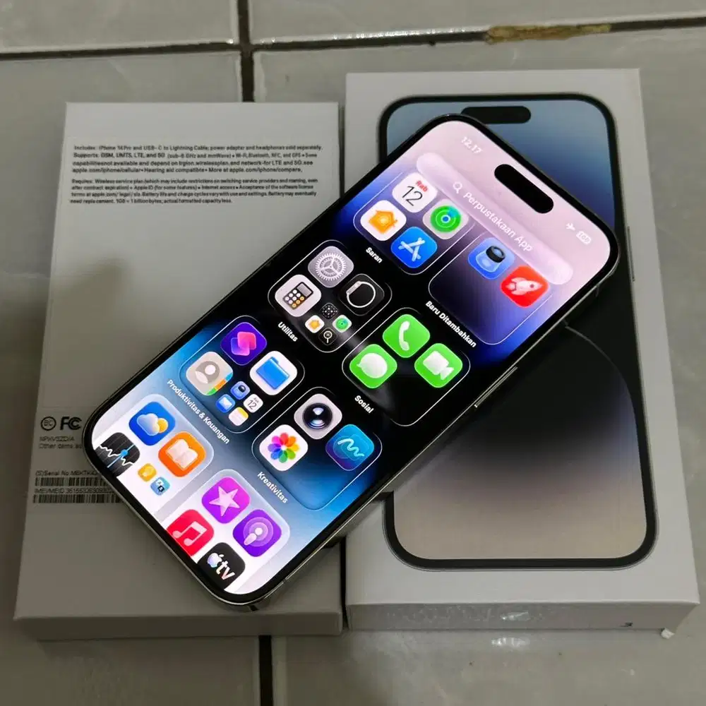 IPhone 14 pro 256gb silver (2nd bergaransi)
