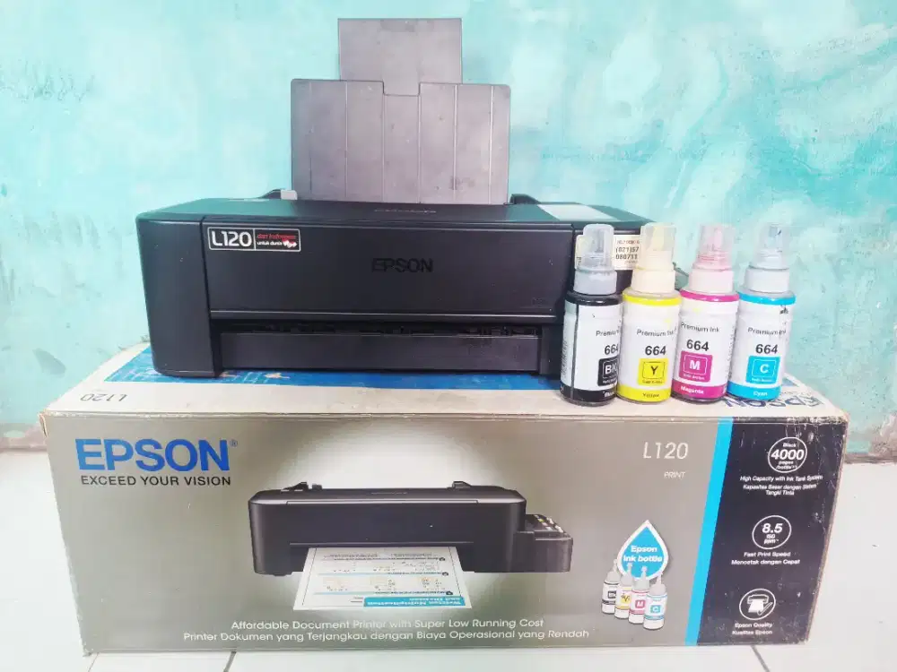 Printer Epson L120, fullset, minus bonus tinta full