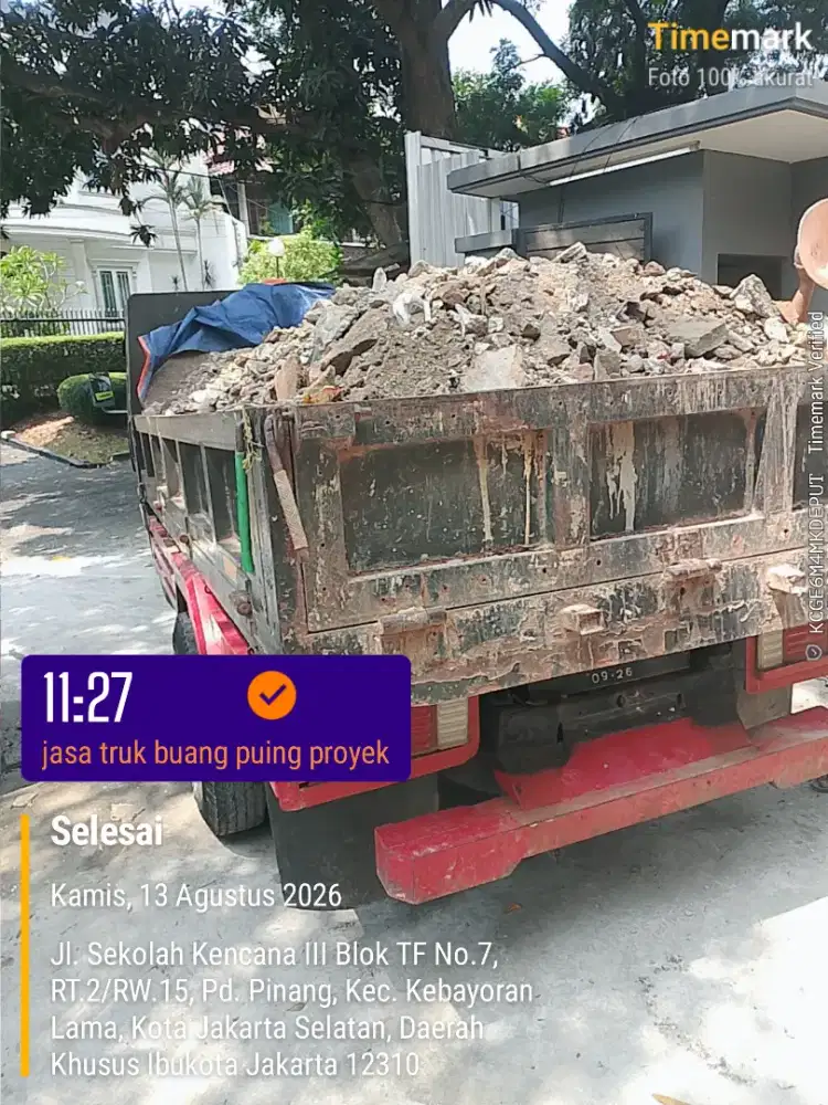 Jasa truk buang puing proyek