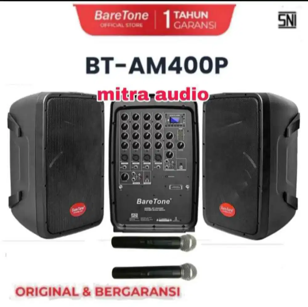 Speaker aktif portable 8 inch baretone am400p bluetooth