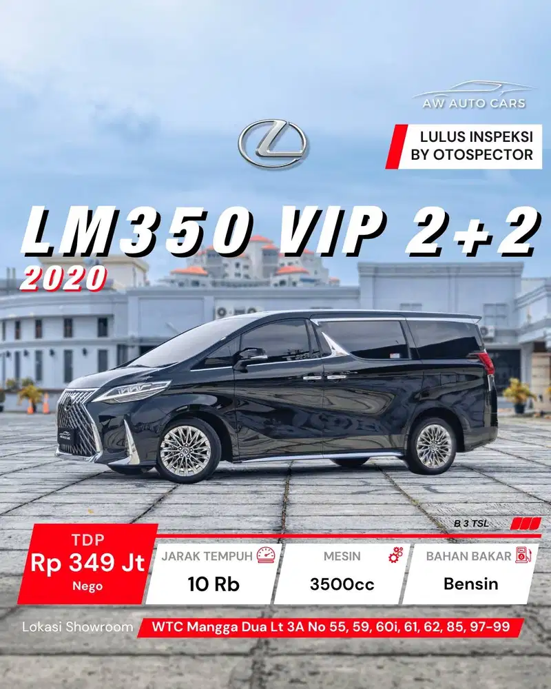 Lexus LM350 VIP 2+2 4 Seater 2020 LM 350 non 2022 hybrid 7 seat 2021