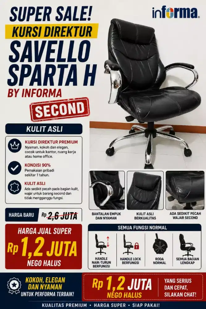 Kursi kantor merek sparta savello