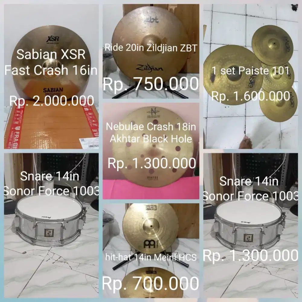 Simbal drum harga sdh tercantum difoto