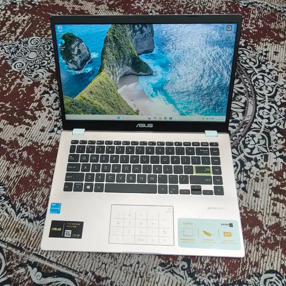 LAPTOP ASUS E410K INTEL CELERON N4500 RAM 4GB SSD 512GB SIAP PAKAI