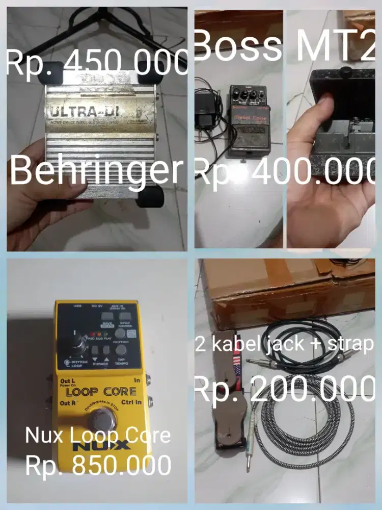 Efek Gitar dan aksesoris harga sdh tercantum