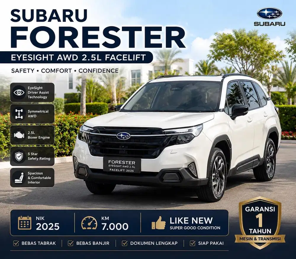 Subaru Forester Eyesight Facelift AWD Nik 2025 Like New