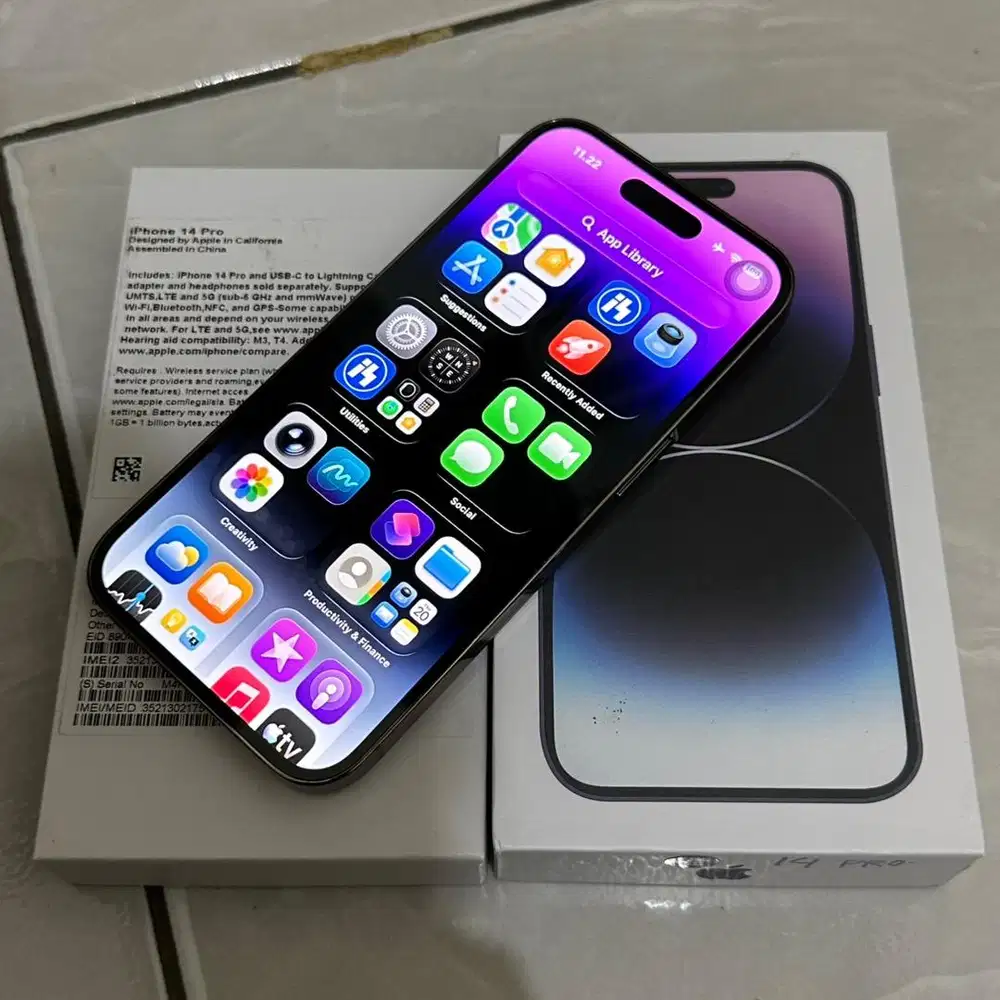 IPhone 14 pro 256gb deep purple (2nd bergaransi)