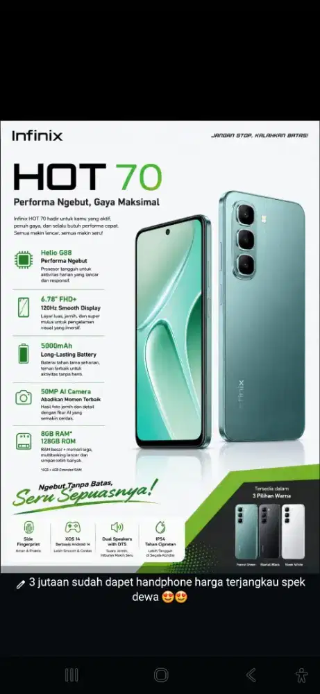 Infinix HOT 70  8/128GB