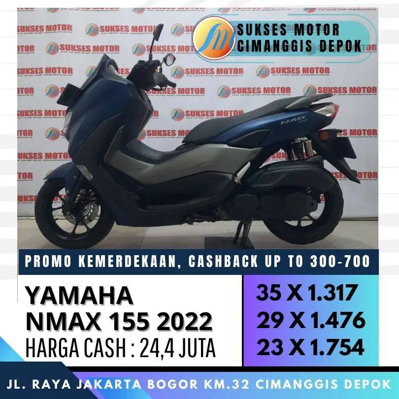 YAMAHA NEW NMAX 155 TH 2022 CASH KREDIT PROMO CASHBACK 300