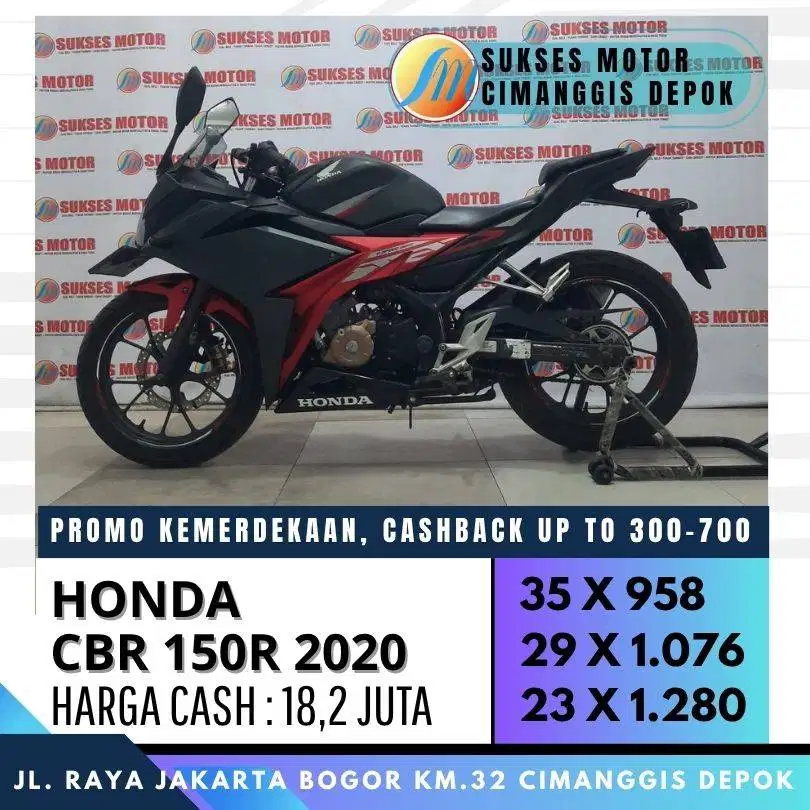 HONDA CBR 150R 2020 CASH KREDIT CICILAN RINGAN COVER JABODETABEK