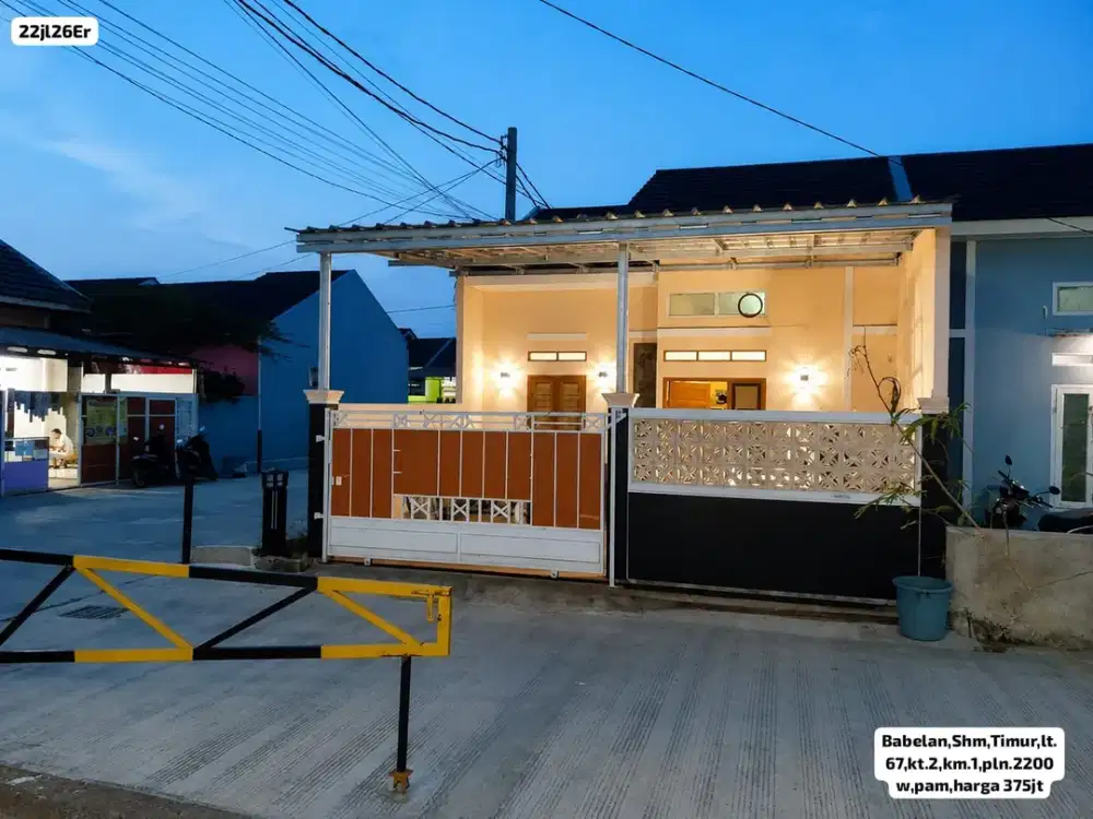 Rumah Dijual di Babelan Harga 300 Jutaan Lokasi Dekat Jalan Utama Siap Huni