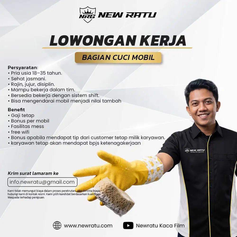 LOKER (CUCI MOBIL), (PENJAGA KANTIN/WAITERS),(SECURITY)