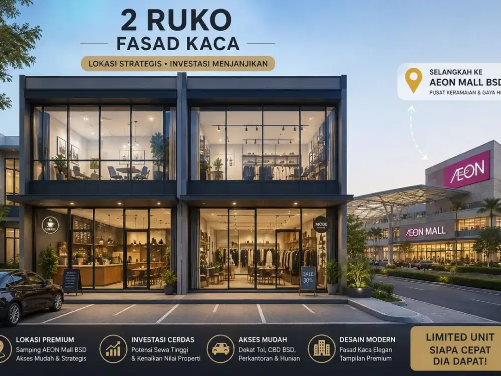 Dijual Ruko Samping Mall AEON BSD
