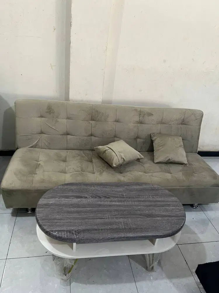 PROMO SET SOFABED DAN MEJA TAMU TERMURAH SALE