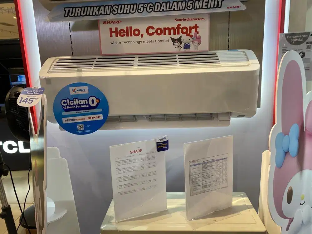 SHARP AC 1/2pk Free Instalasi