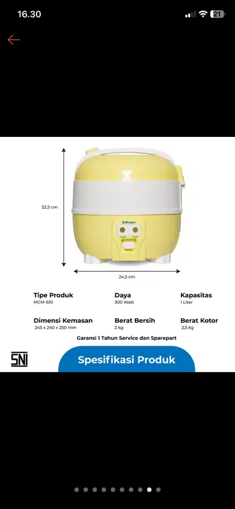 Dijual Miyako MCM-610 Baru Dijual Karena Doble Beli Offline