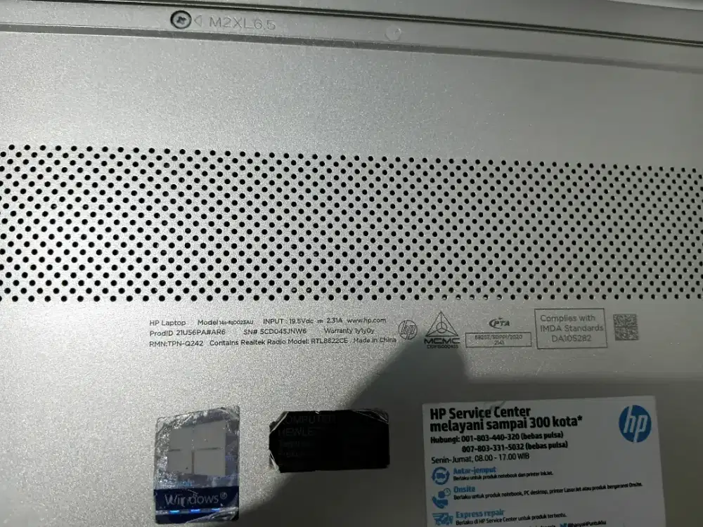 Dijual laptop pe.akaian pribadi merk  Hp
