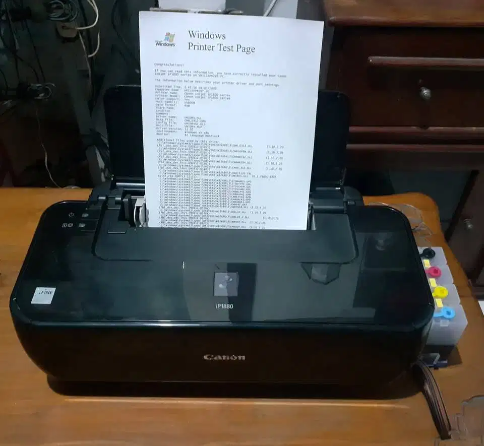 Printer Canon Pixma iP1880 Normal Siap Pakai + Infuse System