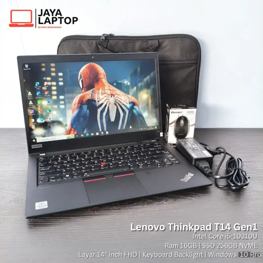 Lenovo Thinkpad T14 G1 i5 Gen 10 RAM 16GB SSD 256 Laptop Second Bekas