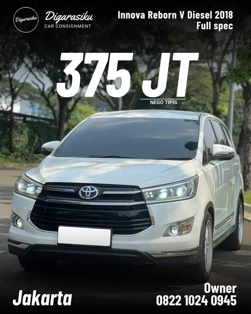 (Full Spec Harga Cash) Innova Reborn V Diesel Matic 2018 Siap Gass
