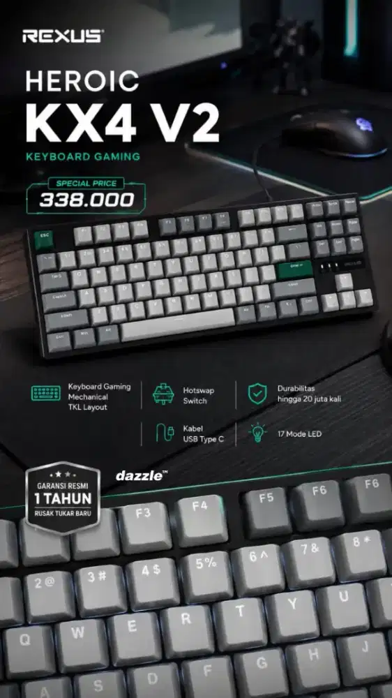 Keyboard mechanicak rexus heroic KX4 V2