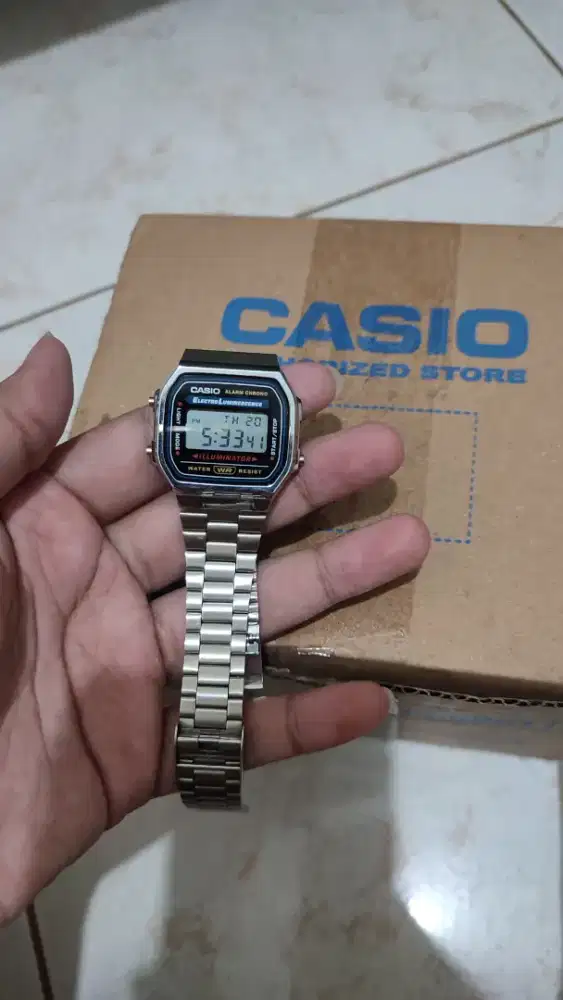 Jam Tangan Casio Unisex A168-1WD Original