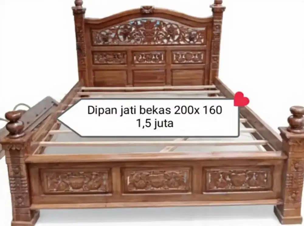 TEMPAT TIDUR / DIPAN  JATI BEKAS