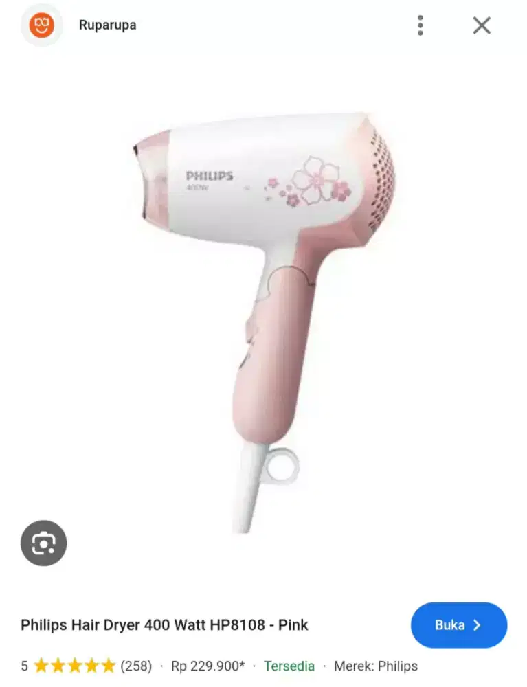 Phillips Hair Dyer 400Watt Pink