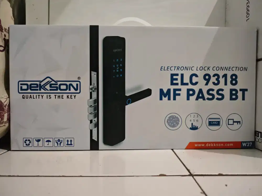 Handle Pintu DEKKSON ELC 9318 W37 Smart Lock Digital kunci fingerprint