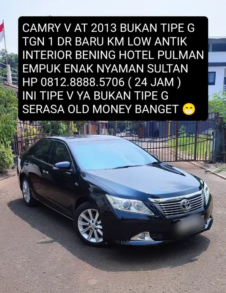 NEW CAMRY V AT 2013 KM ASLI 90 RB TGN 1 AMPE SKRG BONUS PAJAK 06-2027