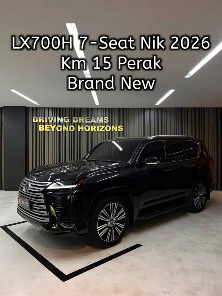 Brand New Lexus LX700H Hybrid AT 7-Seater Nik 2026 Hitam Km15Perak