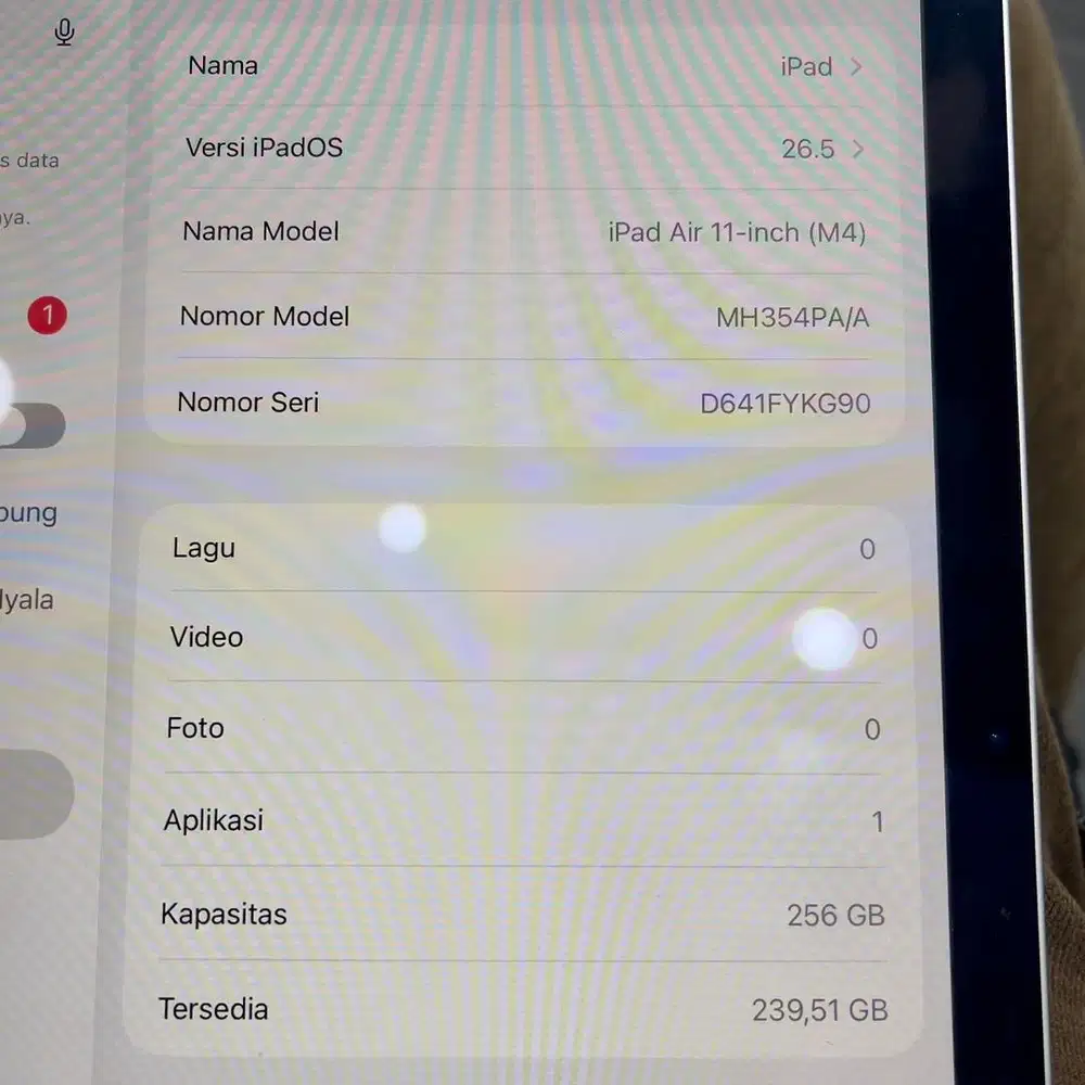 Apple Ipad air 11 inch wifi 256 gb ibox fullset original bh 100 cc 1