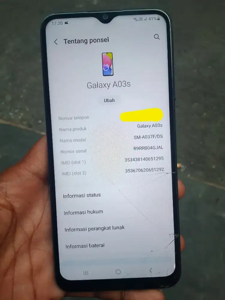 Samsung A03s ram 4+4/64 gb