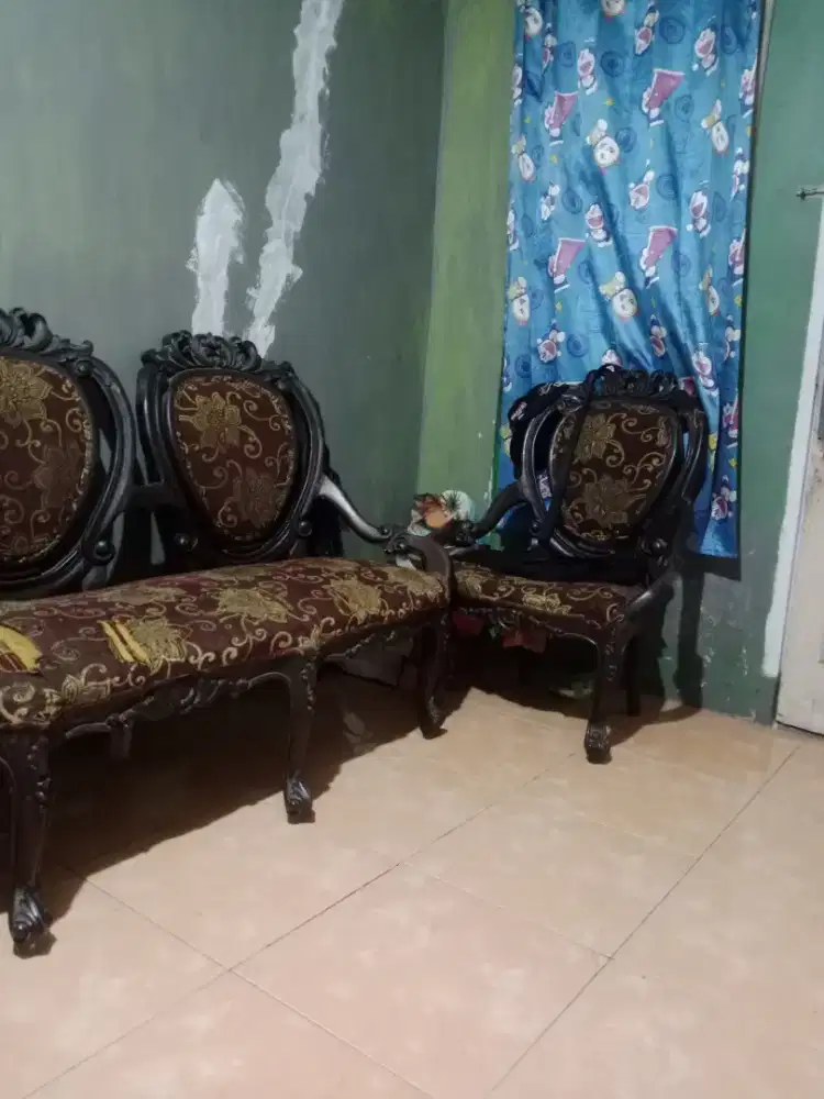 jual kursi tamu jati ukir satu set
