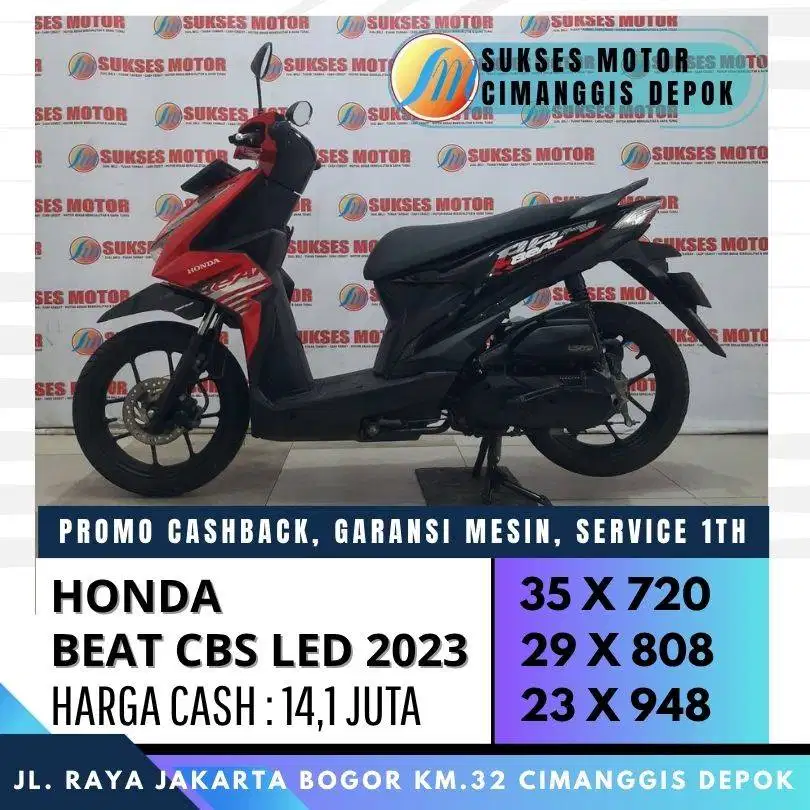 HONDA BEAT SPORTY CBS 2023 CASH KREDIT MOKAS CICILAN RINGAN