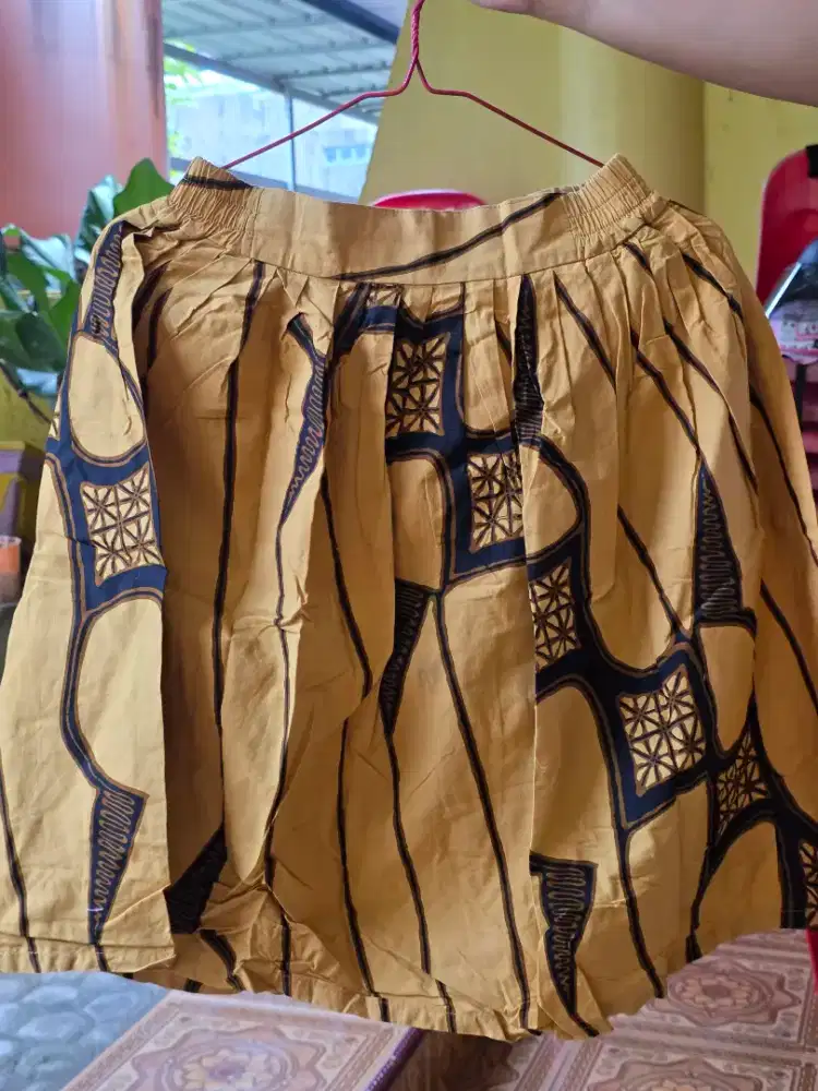 DIJUAL ROK BATIK MUSTARD