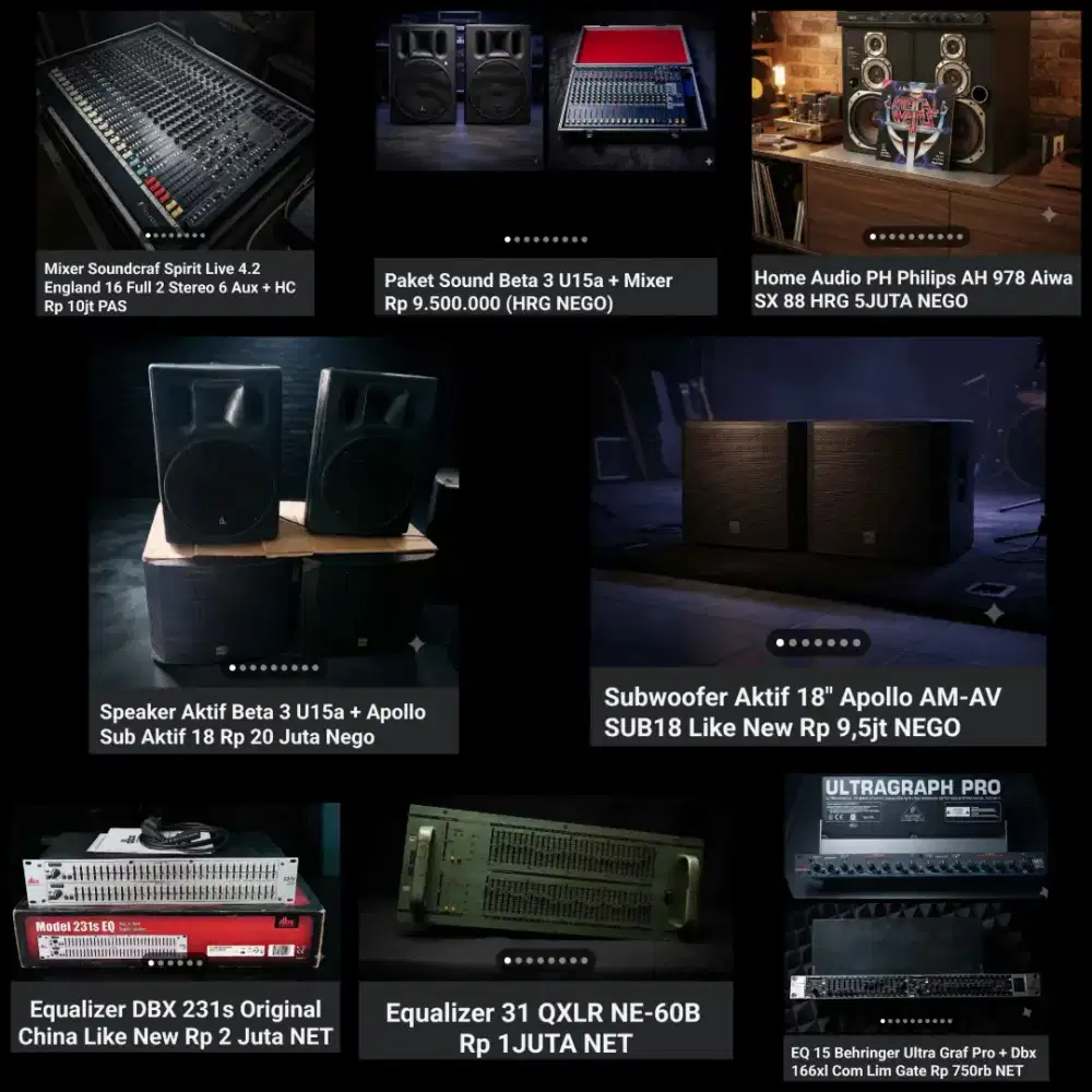 Jual Bekas Sound System dan Aksesoris